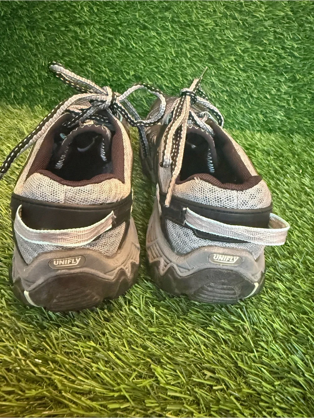 Merrell womens Black and Gray teal mesh All Out Blaze Aero Sport hiking shoe 7.5